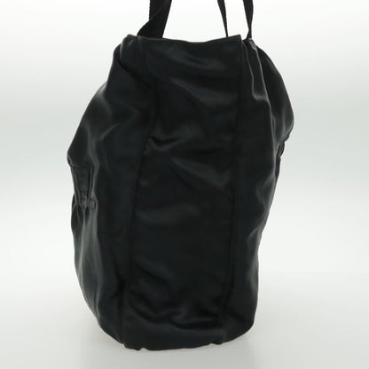 CHANEL COCO Mark Tote Bag Silk Black Gold CC yk15672