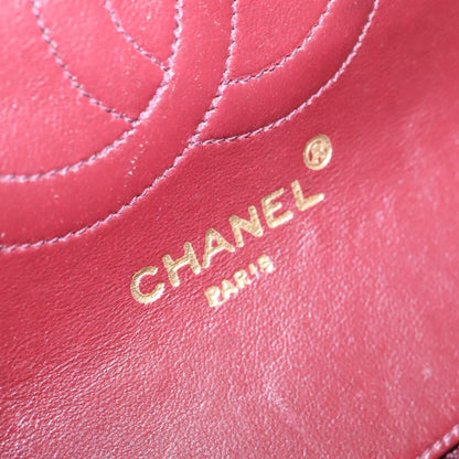 CHANEL Matelasse Turn Lock Chain Hand Bag Lamb Skin Black Gold CC yk15738A