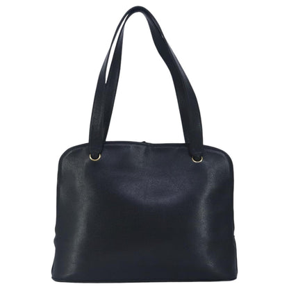 CHANEL COCO Mark Tote Bag Caviar Skin Black Gold CC yk15761