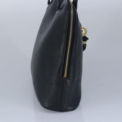 CHANEL COCO Mark Tote Bag Caviar Skin Black Gold CC yk15761