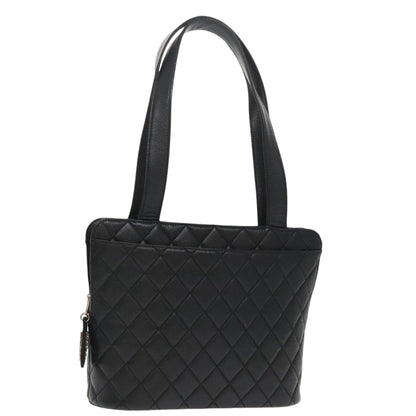 CHANEL Matelasse Tote Bag Caviar Skin Black CC yk15918A