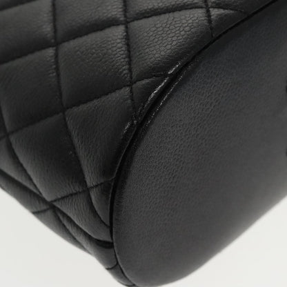 CHANEL Matelasse Tote Bag Caviar Skin Black CC yk15918A