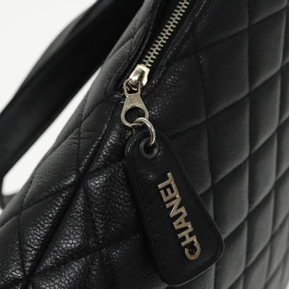 CHANEL Matelasse Tote Bag Caviar Skin Black CC yk15918A