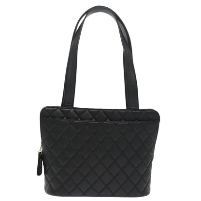 CHANEL Matelasse Tote Bag Caviar Skin Black CC yk15918A