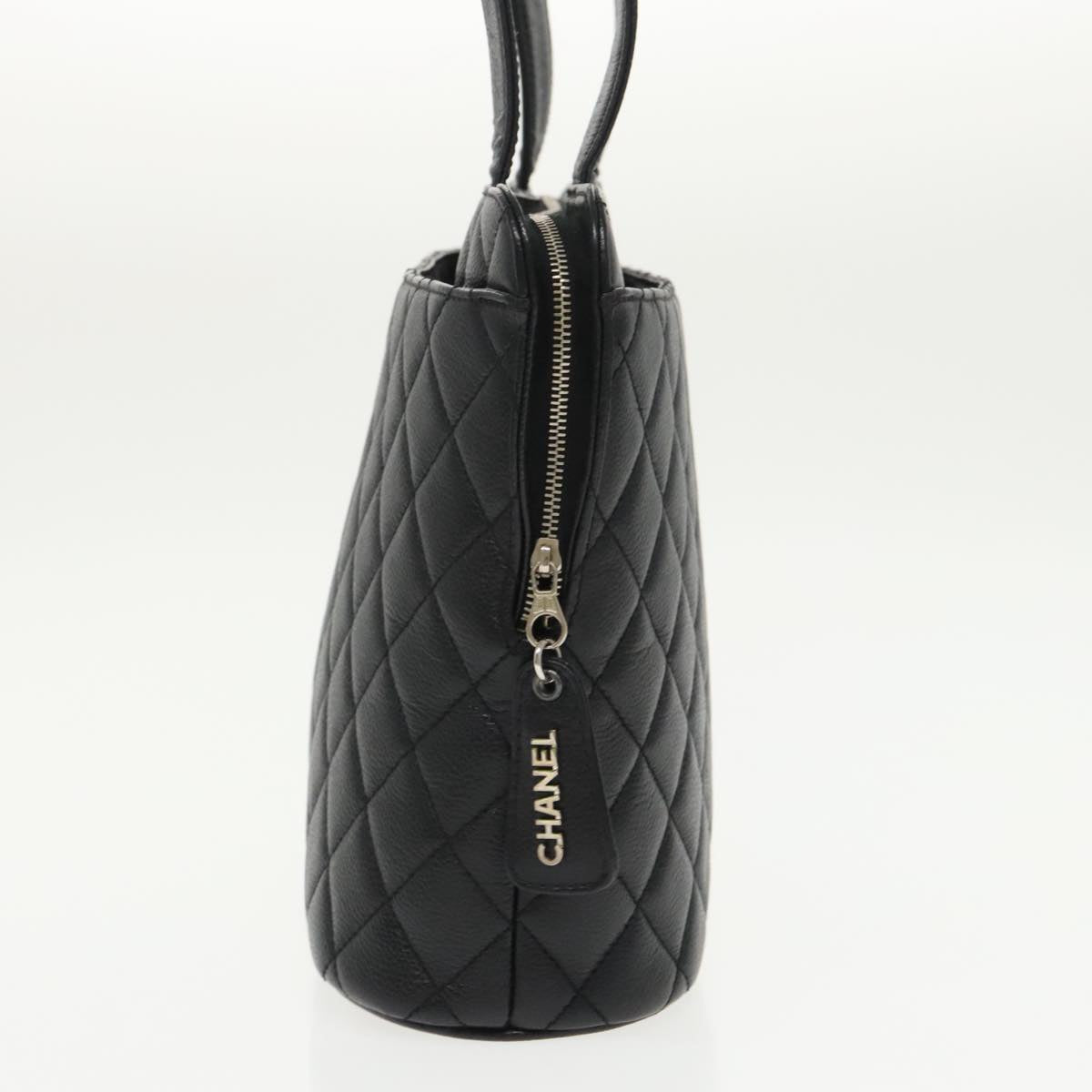 CHANEL Matelasse Tote Bag Caviar Skin Black CC yk15918A