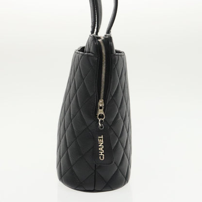 CHANEL Matelasse Tote Bag Caviar Skin Black CC yk15918A