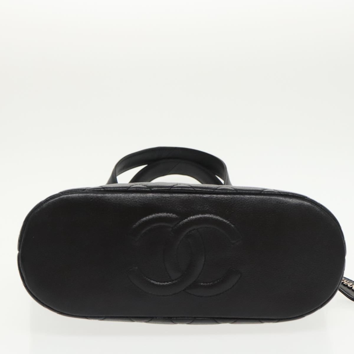 CHANEL Matelasse Tote Bag Caviar Skin Black CC yk15918A