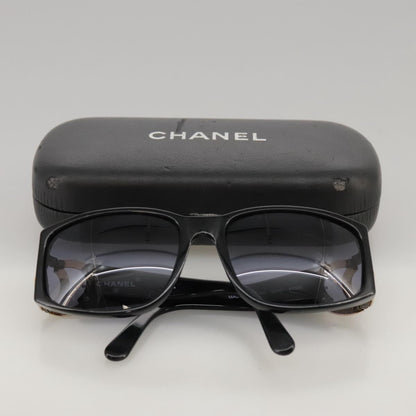 CHANEL Sunglasses plastic Black CC yk15965