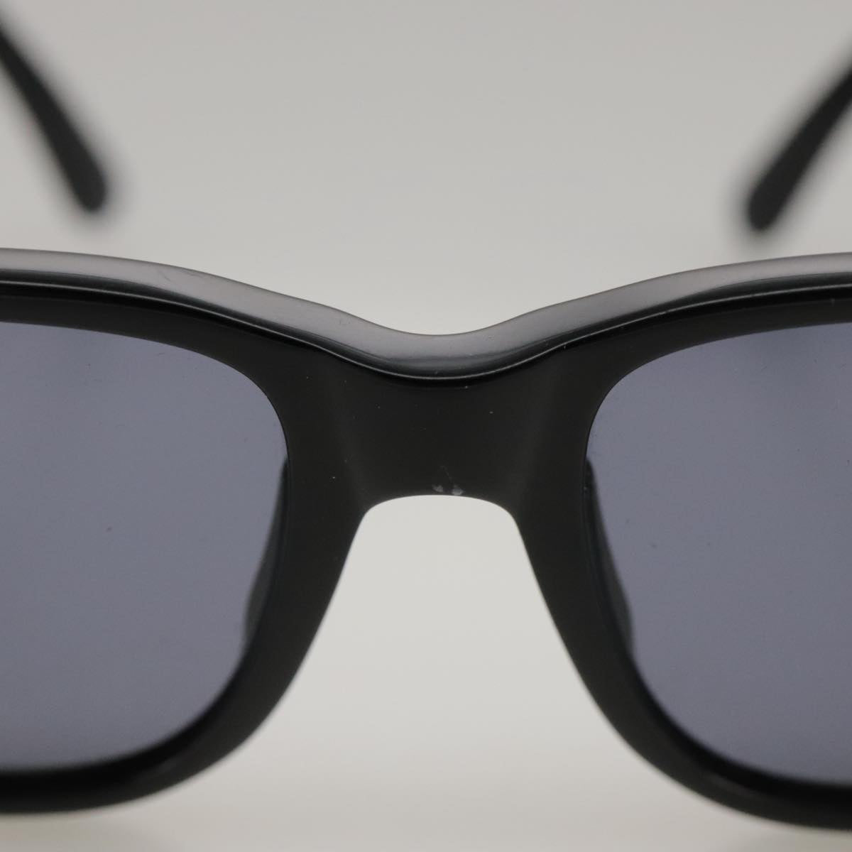 CHANEL Sunglasses plastic Black CC yk15965