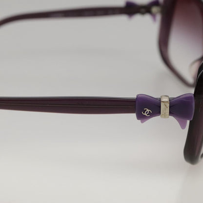 CHANEL Sunglasses plastic Purple CC yk16024