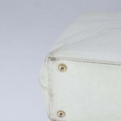 CHANEL COCO Mark Tote Bag Caviar Skin White CC yk16094
