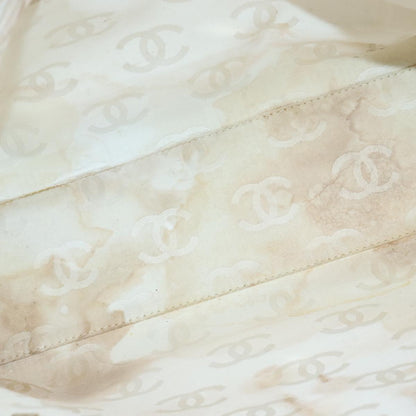 CHANEL COCO Mark Tote Bag Caviar Skin White CC yk16094
