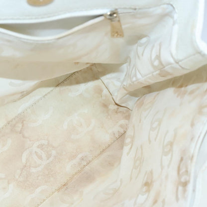 CHANEL COCO Mark Tote Bag Caviar Skin White CC yk16094