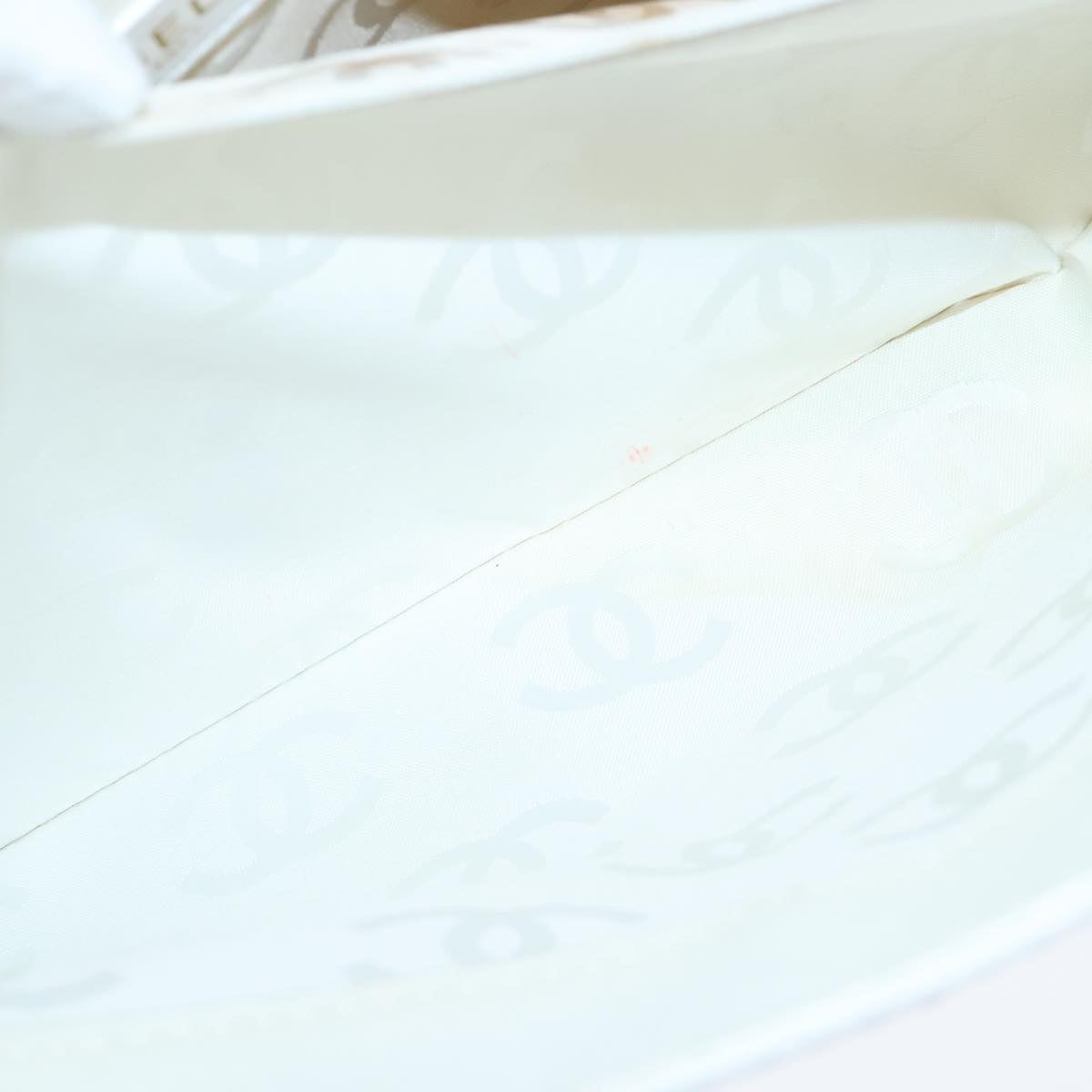 CHANEL COCO Mark Tote Bag Caviar Skin White CC yk16094