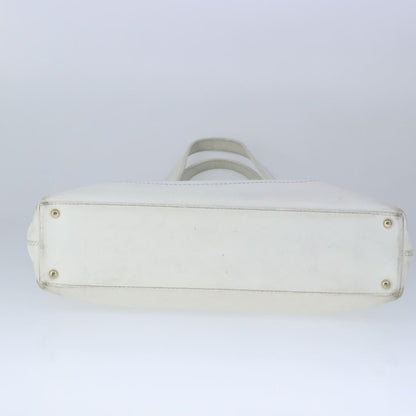 CHANEL COCO Mark Tote Bag Caviar Skin White CC yk16094
