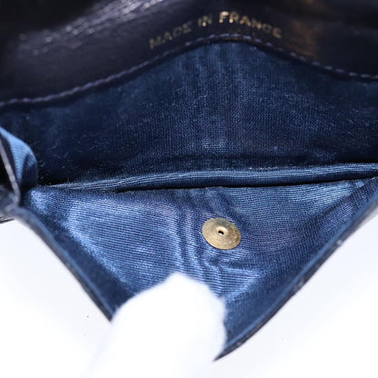 CHANEL Bicolore Waist Pouch Lamb Skin Navy Gold CC yk16227