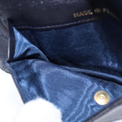 CHANEL Bicolore Waist Pouch Lamb Skin Navy Gold CC yk16227