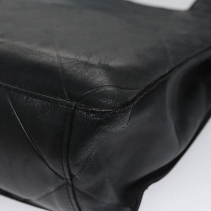 CHANEL Matelasse Hand Bag Lamb Skin Black CC yk16261