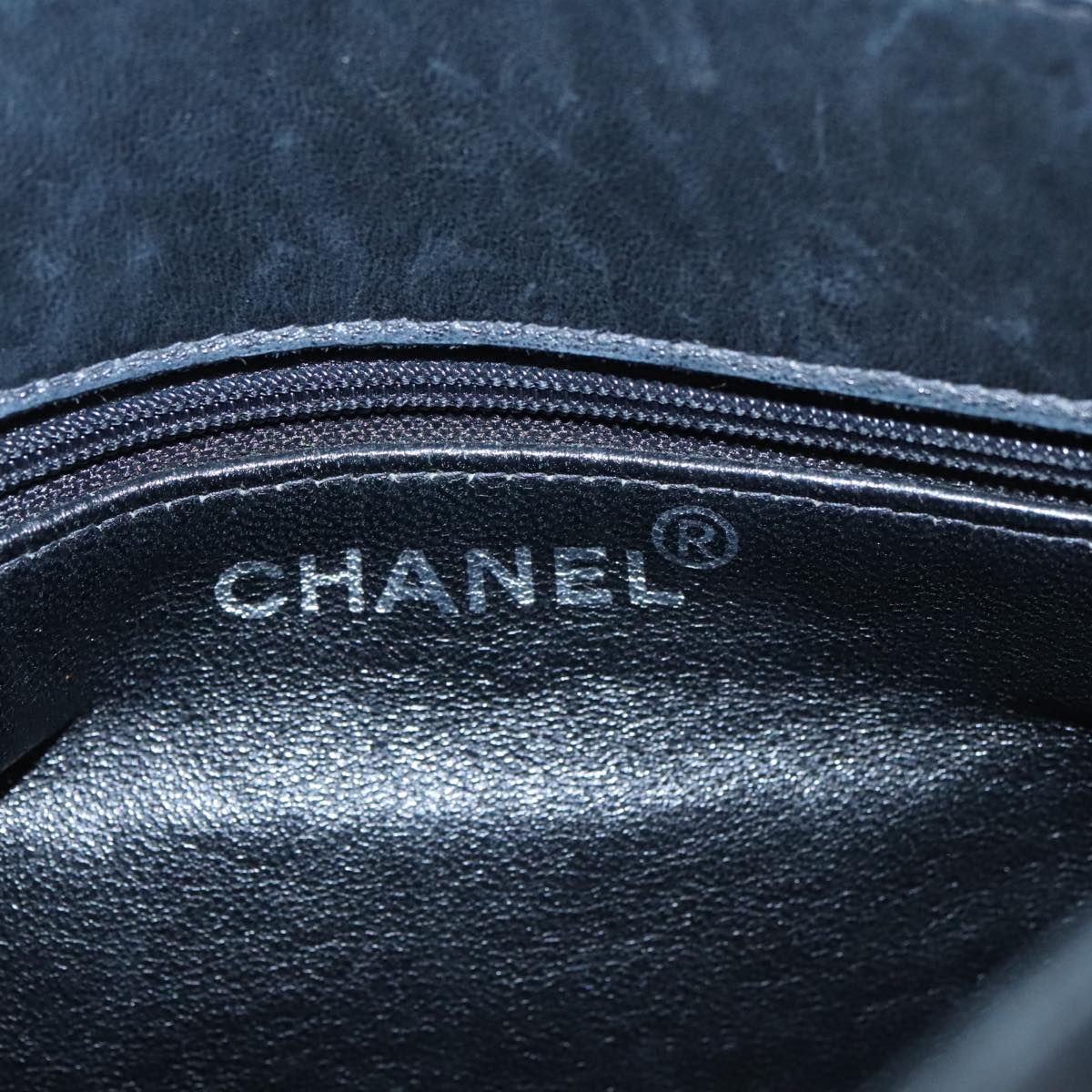 CHANEL Matelasse Hand Bag Lamb Skin Black CC yk16261