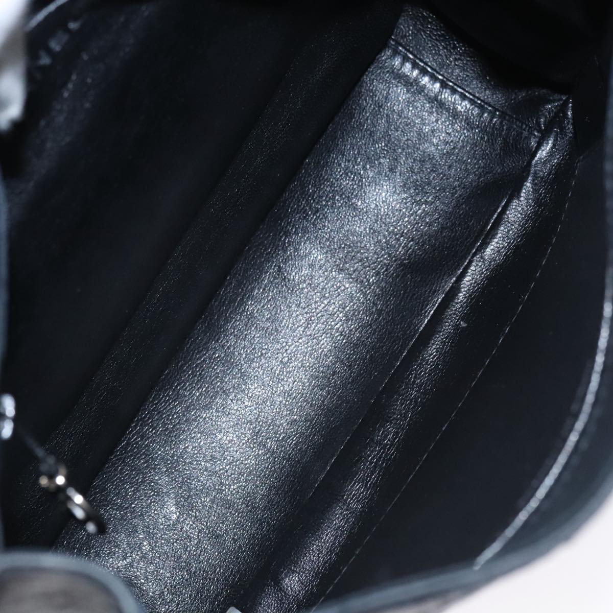 CHANEL Matelasse Hand Bag Lamb Skin Black CC yk16261