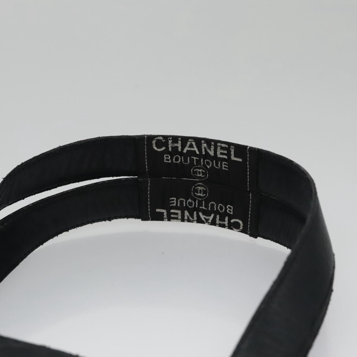 CHANEL Matelasse Hand Bag Lamb Skin Black CC yk16261