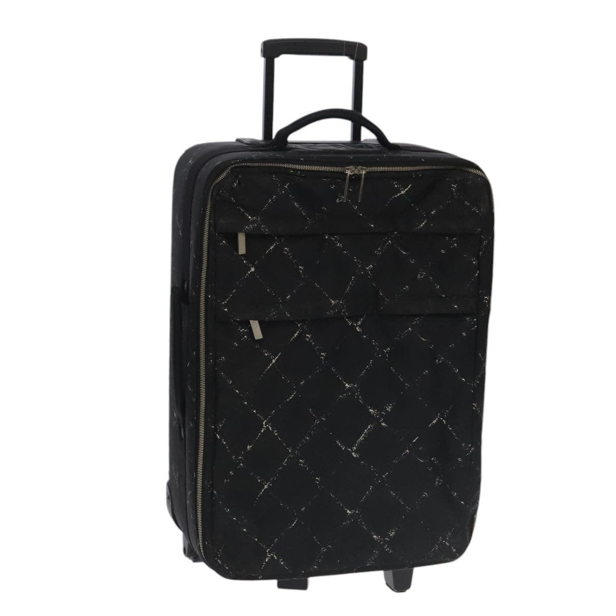 CHANEL New Travel Line Suitcase Nylon Black CC yk16489