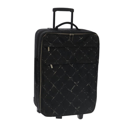 CHANEL New Travel Line Suitcase Nylon Black CC yk16489
