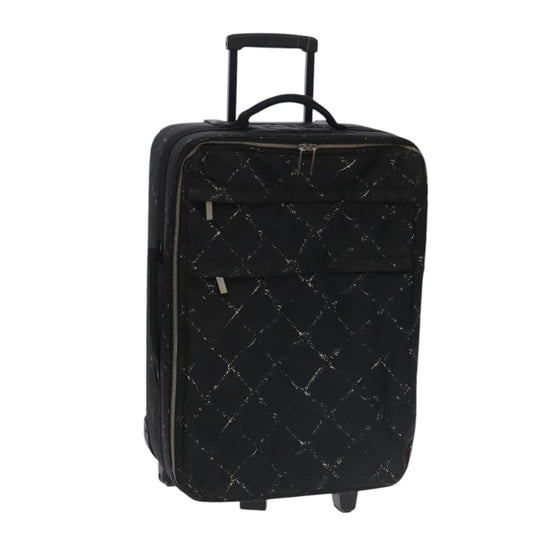 CHANEL New Travel Line Suitcase Nylon Black CC yk16489