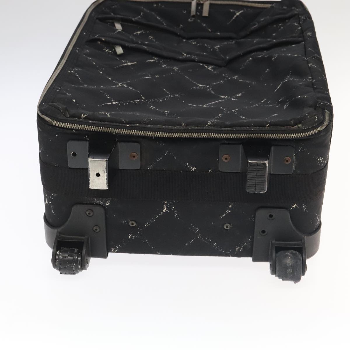 CHANEL New Travel Line Suitcase Nylon Black CC yk16489