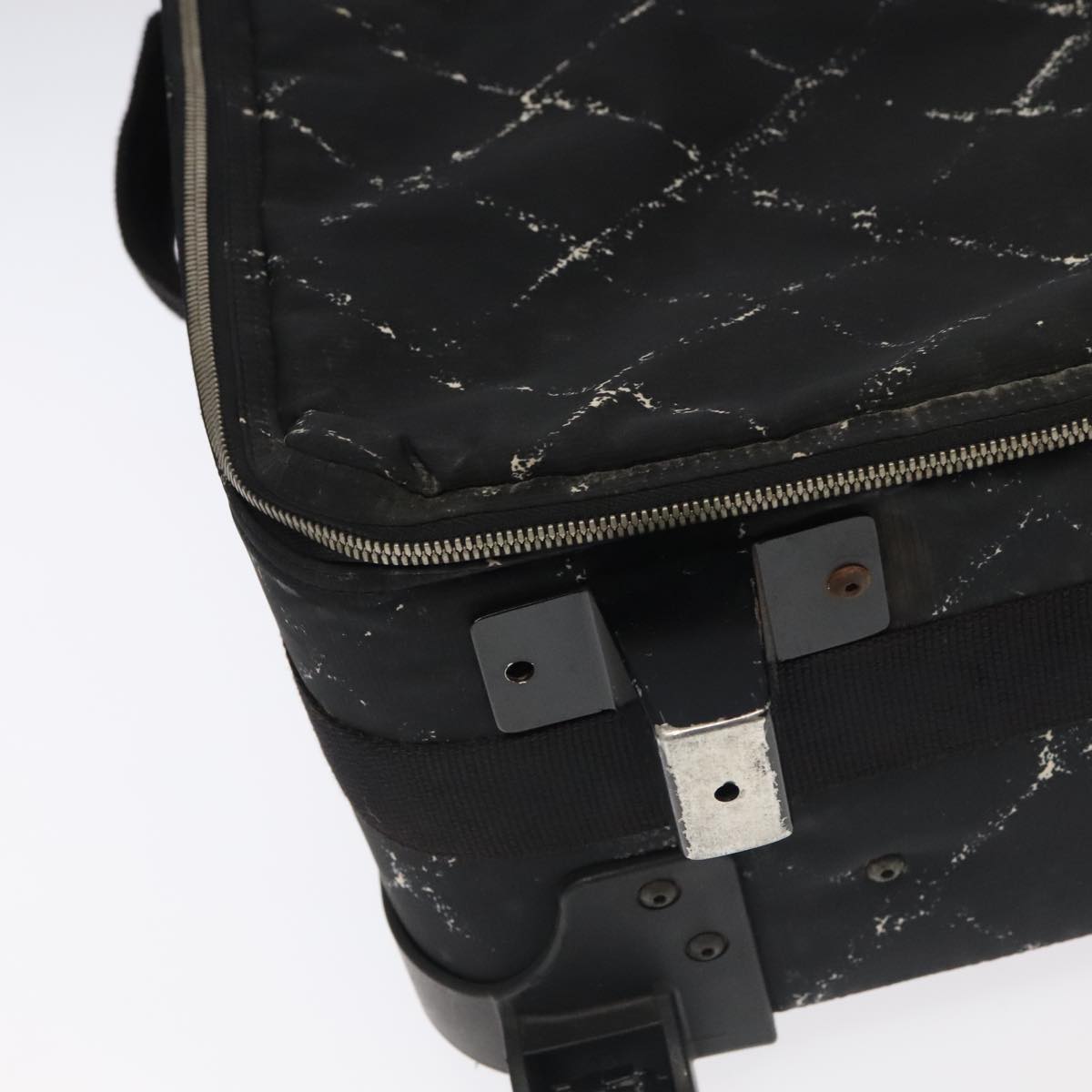 CHANEL New Travel Line Suitcase Nylon Black CC yk16489