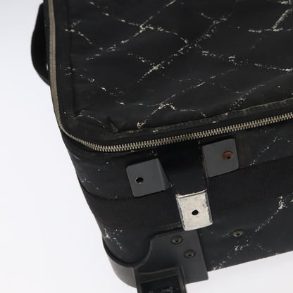 CHANEL New Travel Line Suitcase Nylon Black CC yk16489