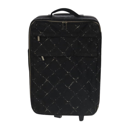 CHANEL New Travel Line Suitcase Nylon Black CC yk16489