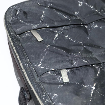 CHANEL New Travel Line Suitcase Nylon Black CC yk16489