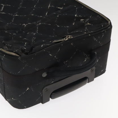 CHANEL New Travel Line Suitcase Nylon Black CC yk16489