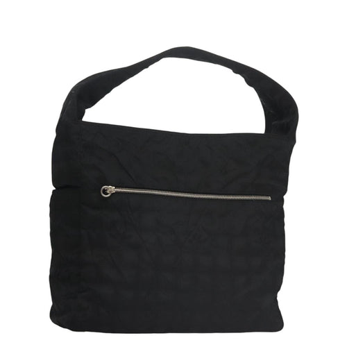 CHANEL New Travel line Shoulder Bag Nylon Black CC yk16511