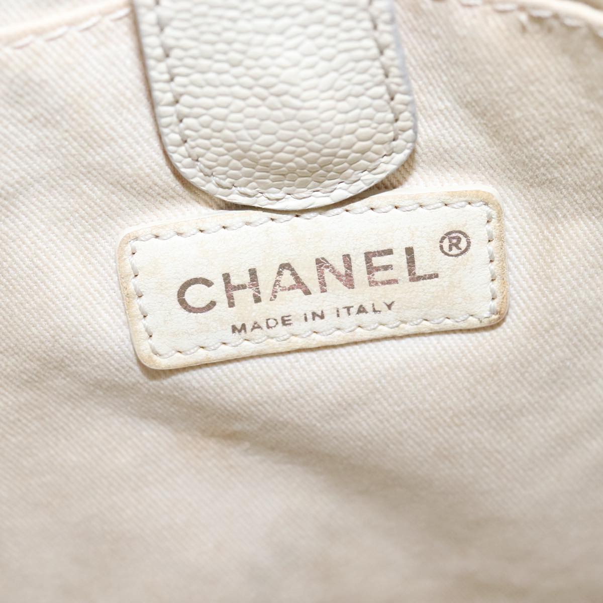 CHANEL COCO Mark Tote Bag Canvas Black White CC yk16653
