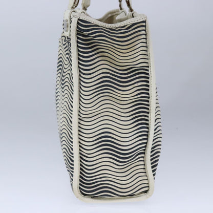CHANEL COCO Mark Tote Bag Canvas Black White CC yk16653