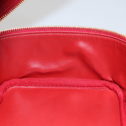 CHANEL Vanity COCO Mark Cosmetic Pouch Caviar Skin Red Gold CC yk16676A