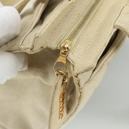 CHANEL Matelasse Tote Bag Canvas Beige CC yk16762