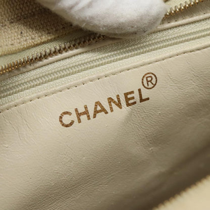 CHANEL Matelasse Tote Bag Canvas Beige CC yk16762