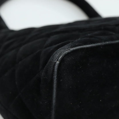 CHANEL Matelasse Standard Tote Bag Velor Black CC yk16770