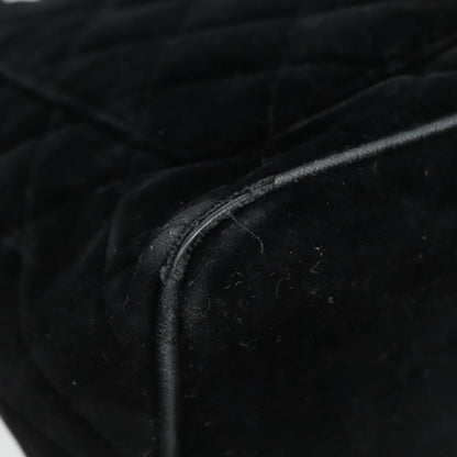 CHANEL Matelasse Standard Tote Bag Velor Black CC yk16770