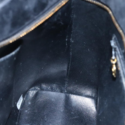 CHANEL Matelasse Standard Tote Bag Velor Black CC yk16770