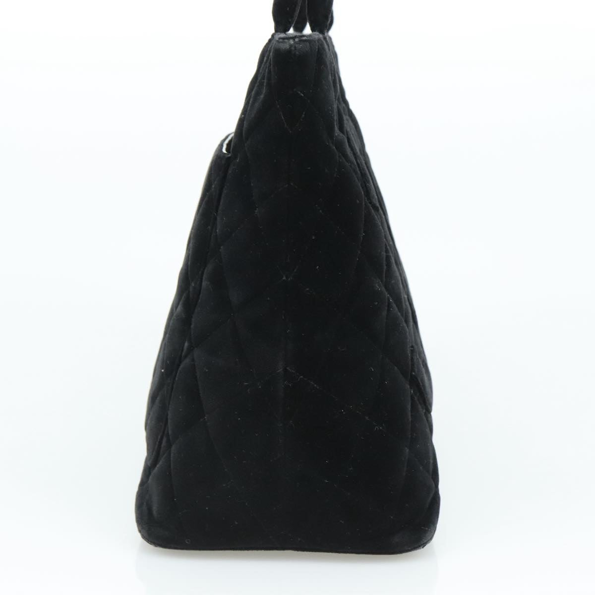 CHANEL Matelasse Standard Tote Bag Velor Black CC yk16770