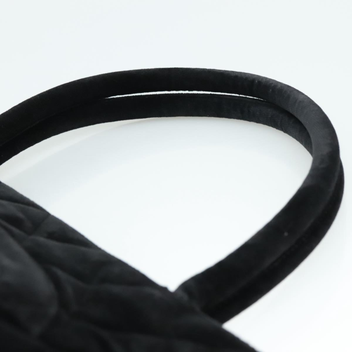 CHANEL Matelasse Standard Tote Bag Velor Black CC yk16770