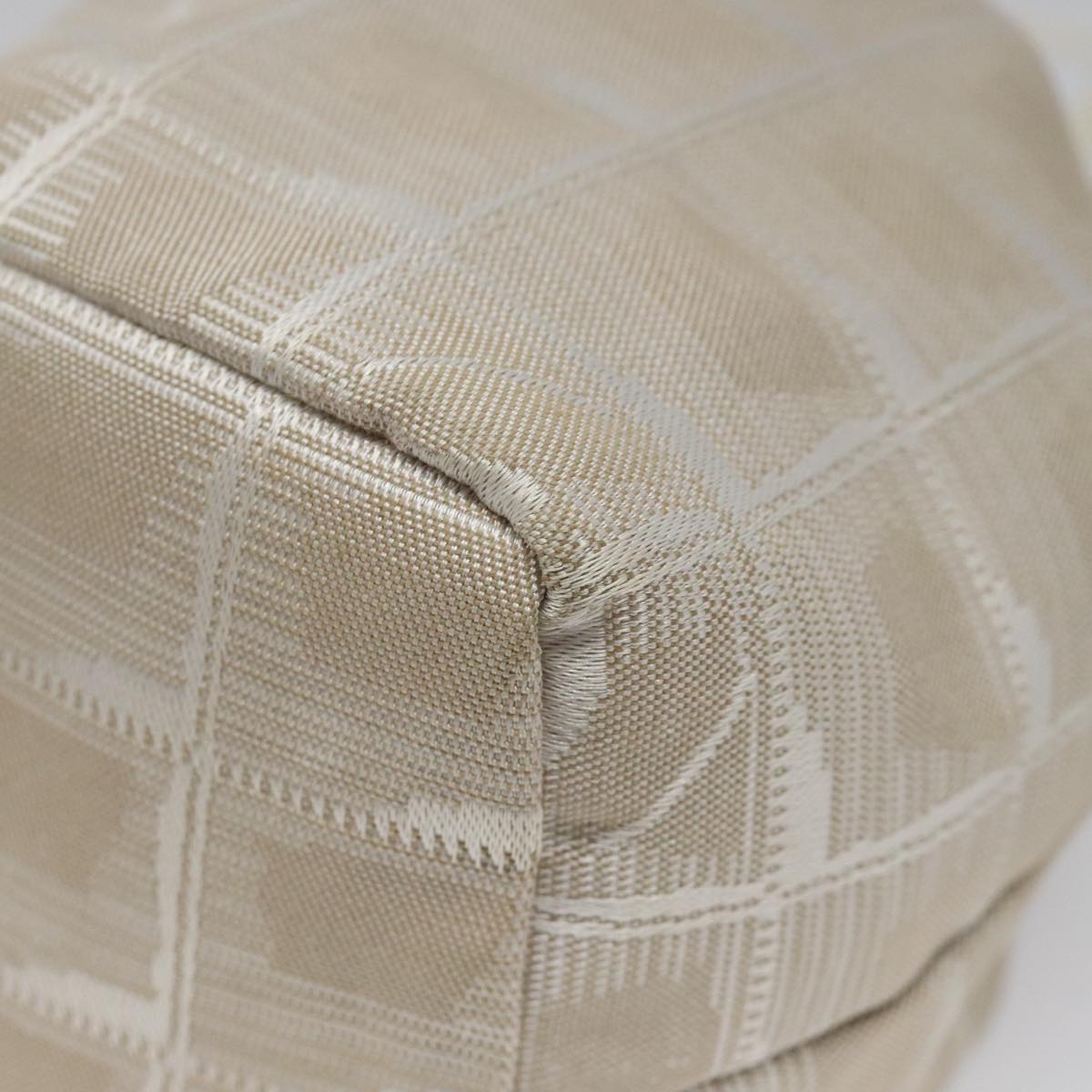 CHANEL New Travel Line Purse Pouch Nylon Beige CC yk17133
