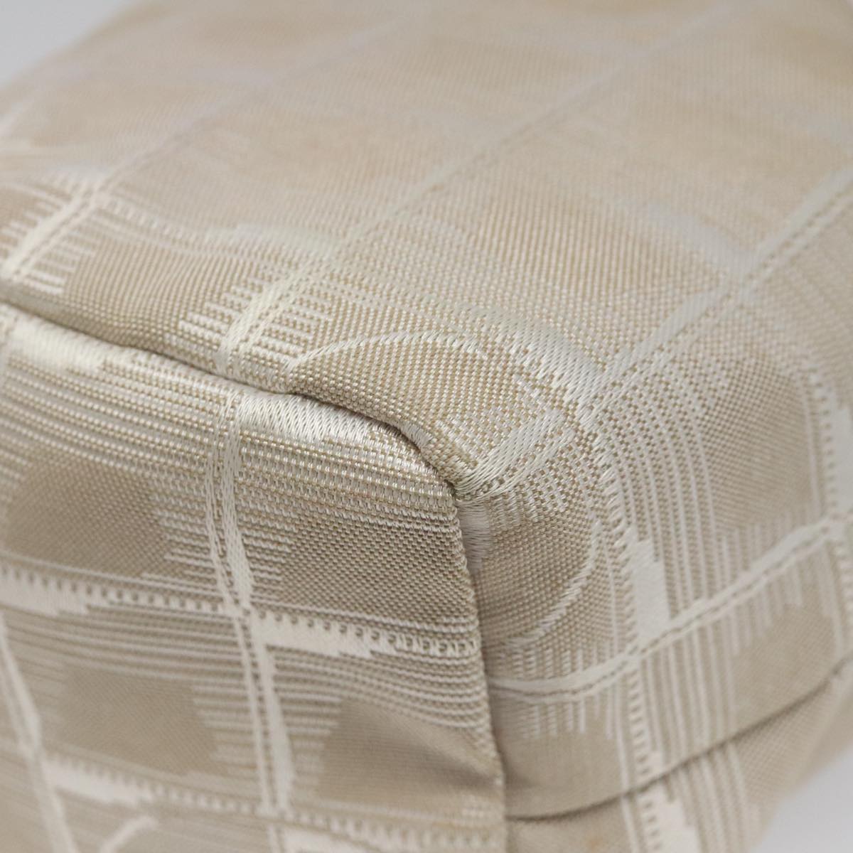 CHANEL New Travel Line Purse Pouch Nylon Beige CC yk17133