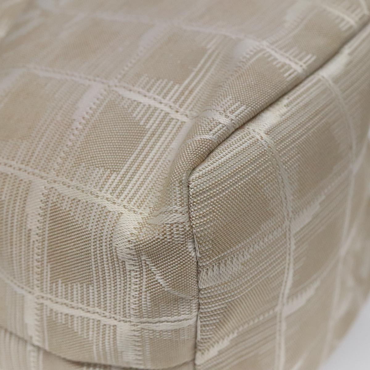 CHANEL New Travel Line Purse Pouch Nylon Beige CC yk17133