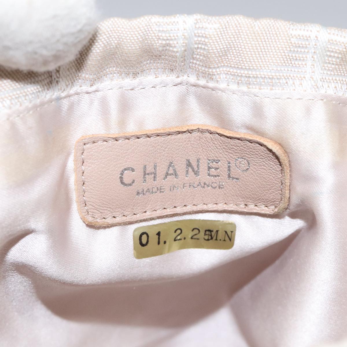 CHANEL New Travel Line Purse Pouch Nylon Beige CC yk17133