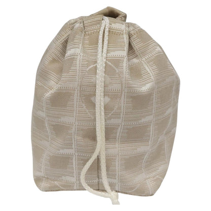 CHANEL New Travel Line Purse Pouch Nylon Beige CC yk17133